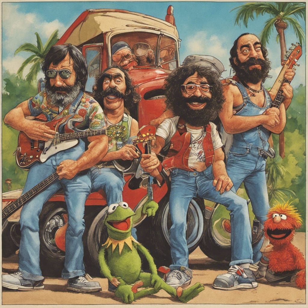 Cheech & Chong with the Muppet Band