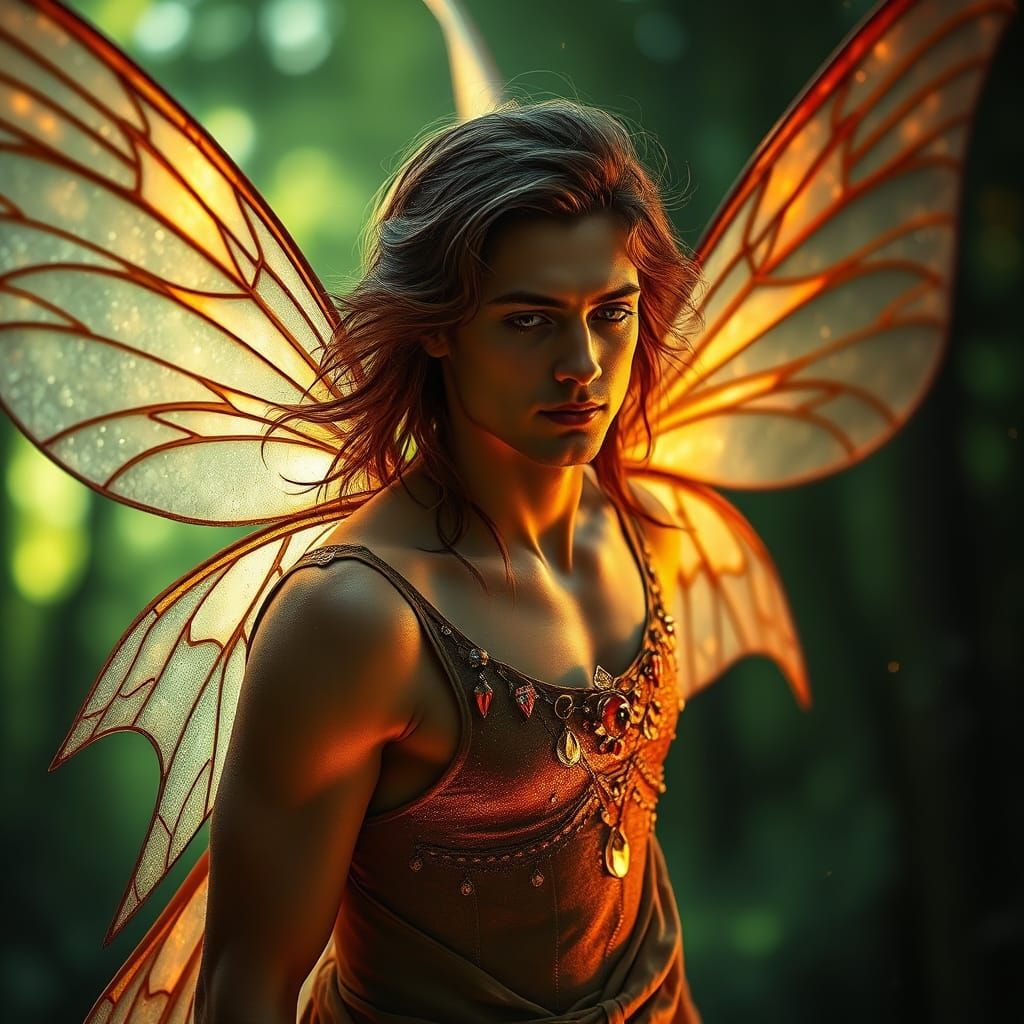 Ethereal Fairy in Glowing Forest, Photorealistic Style