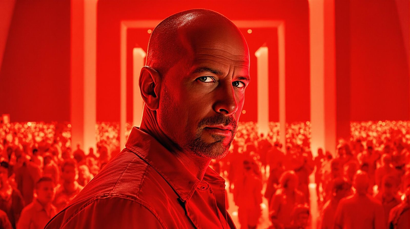 Bruce Willis Surrounded by Red