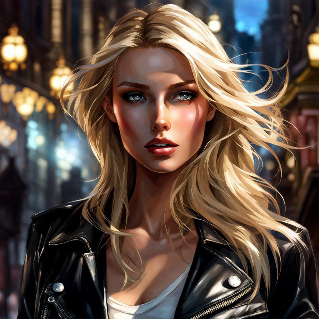 Ethereal French Beauty in Modern Splash Art