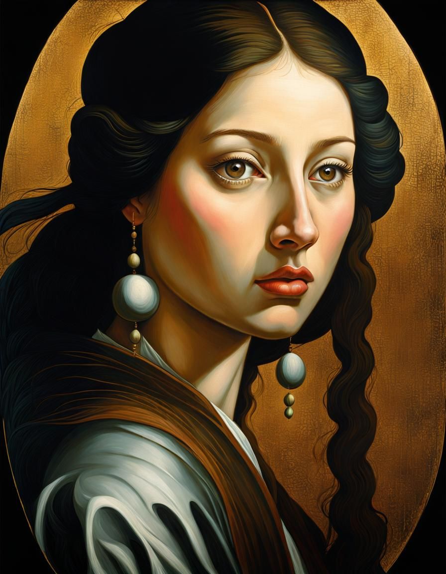 Misery Portrait as Matte Oil Painting