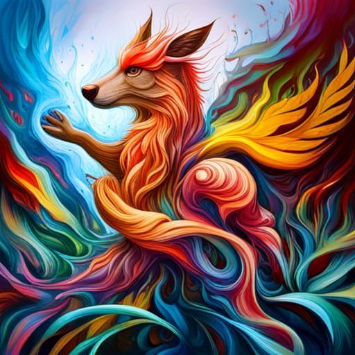 Four Seasons Animal in Graffiti Splash Art