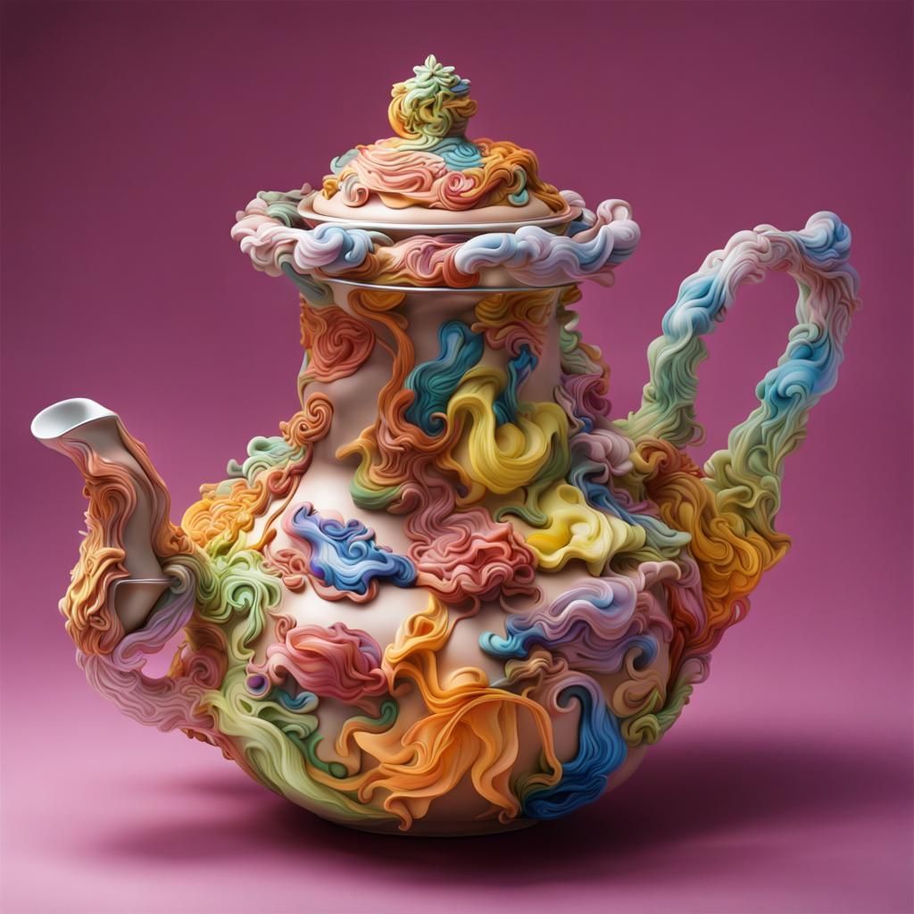 An eccentric tea pot