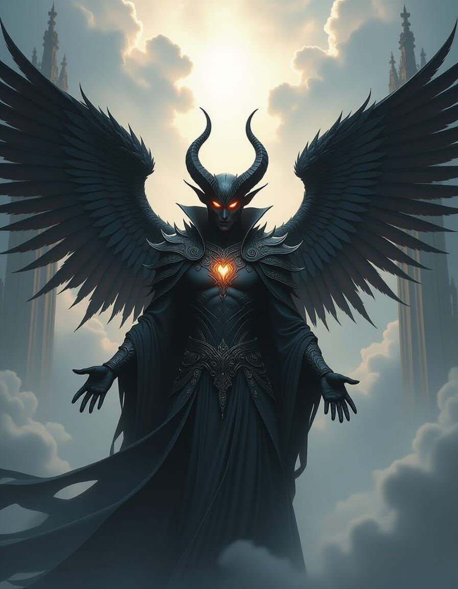 Celestial Demon Believing He's An Angel In Gothic Setting