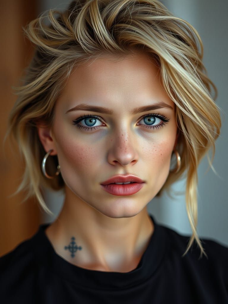 Fashion editorial-style portrait