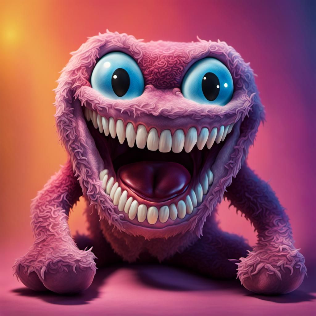 Hyperrealistic Huggy Wuggy Concept Art