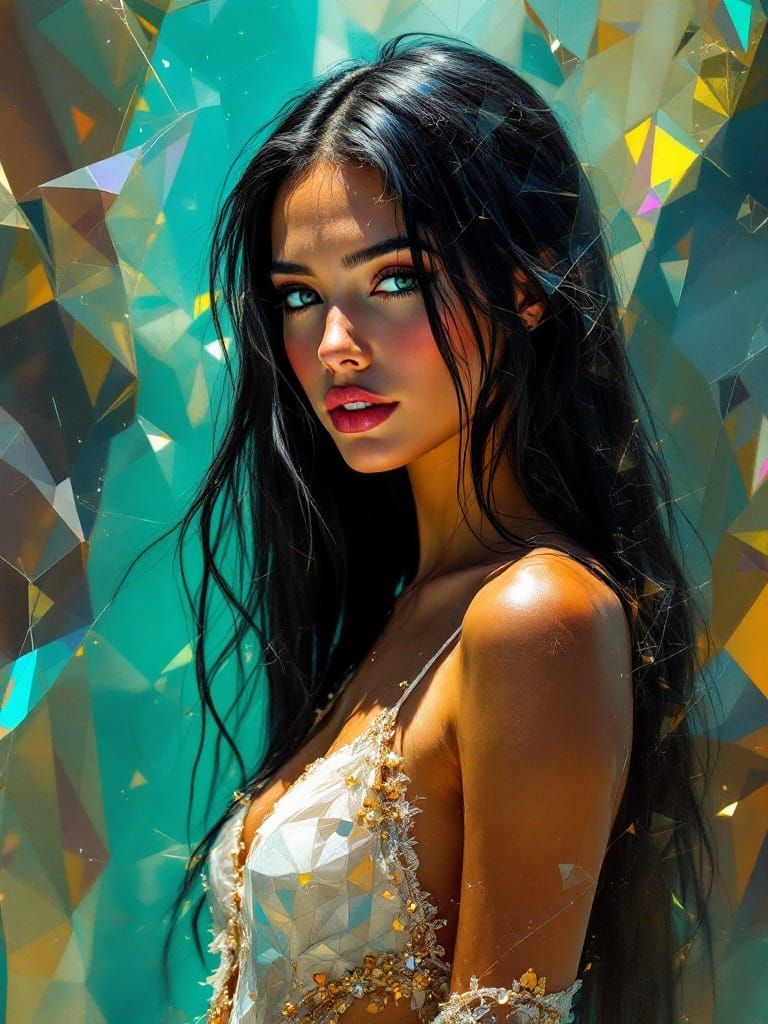 Crystal Goddess in Turquoise Hues