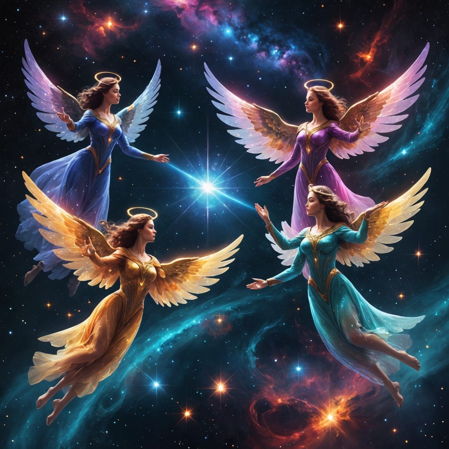 Cosmic Angels Floating Among the Stars
