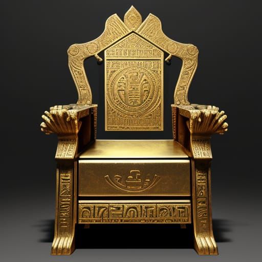 Ancient Egyptian Throne in Luxurious Detail