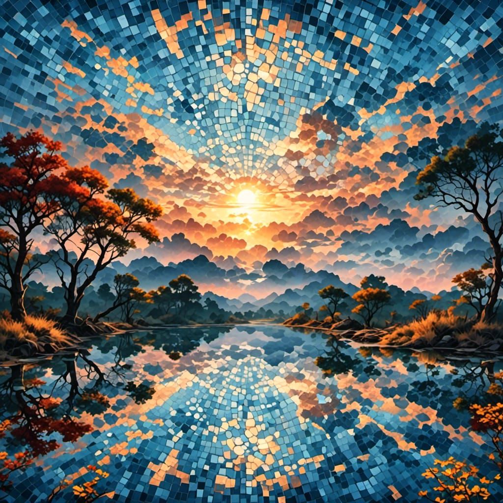 Tiled Sky: Blending Night and Day