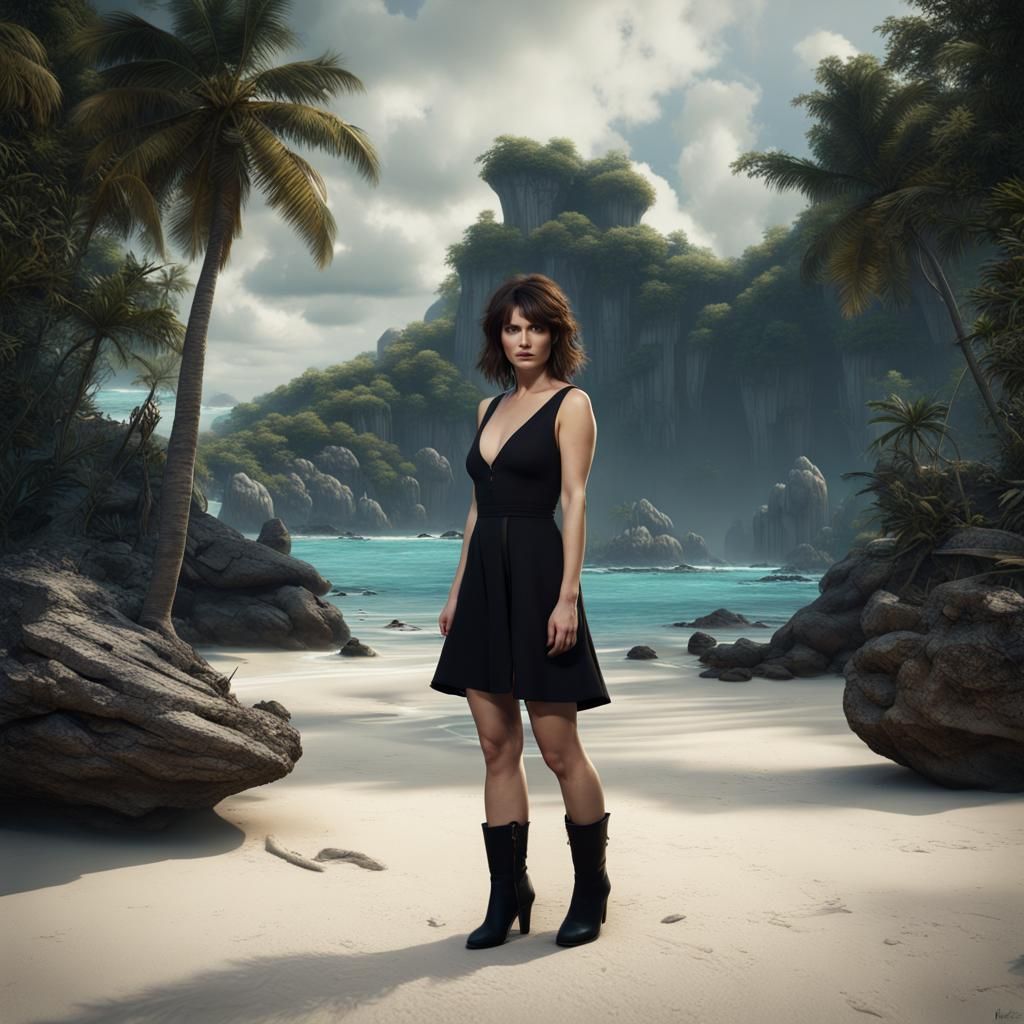 Gemma Arterton Visits Pulau Sipadan: Detailed Matte Painting