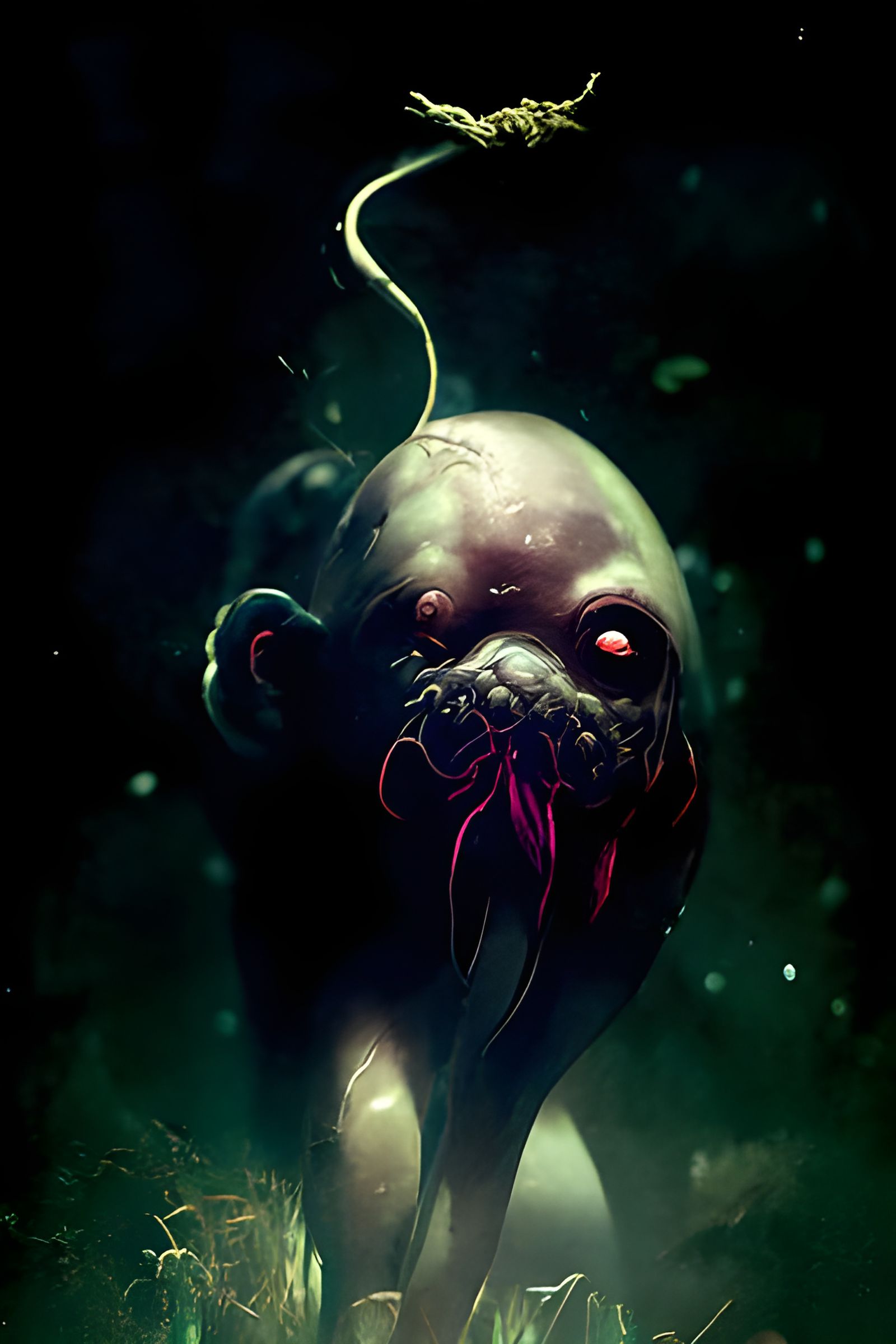 Lovecraftian Creature with Digital Art Flair