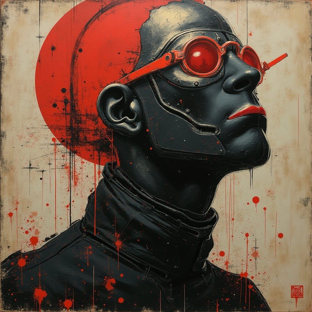 Futuristic Marauder-Viper in Retro-Brutalist Neue Sachlichke...