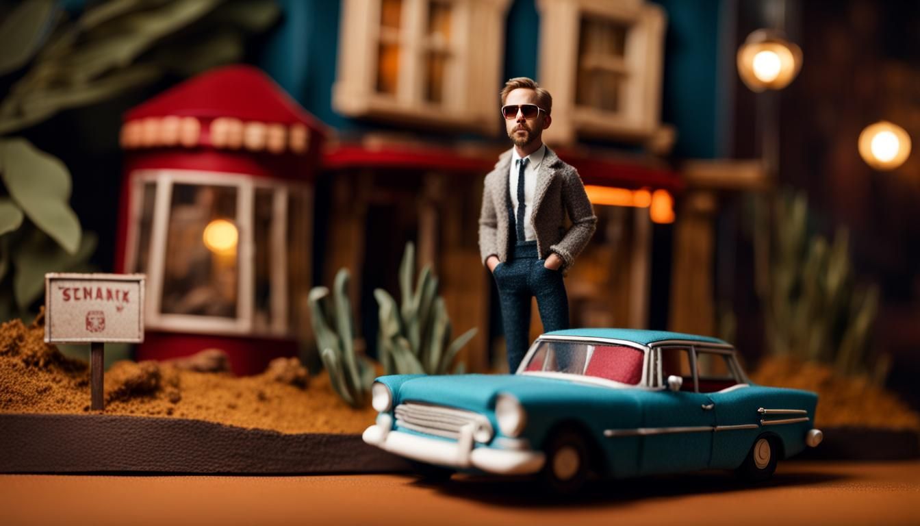 Ryan Gosling Diorama in Stop Motion Style