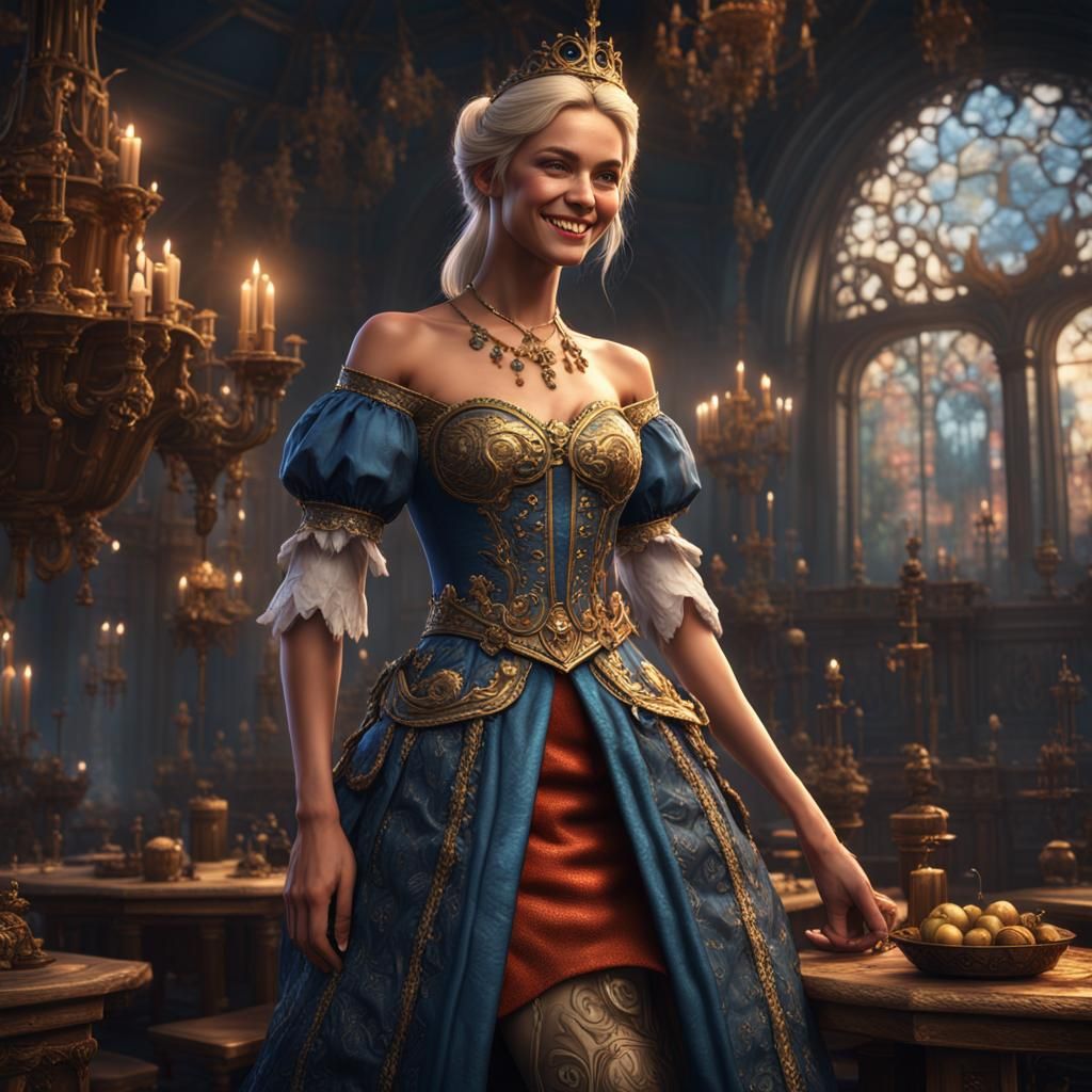 Young Princess in Detailed Digital Matte Painting