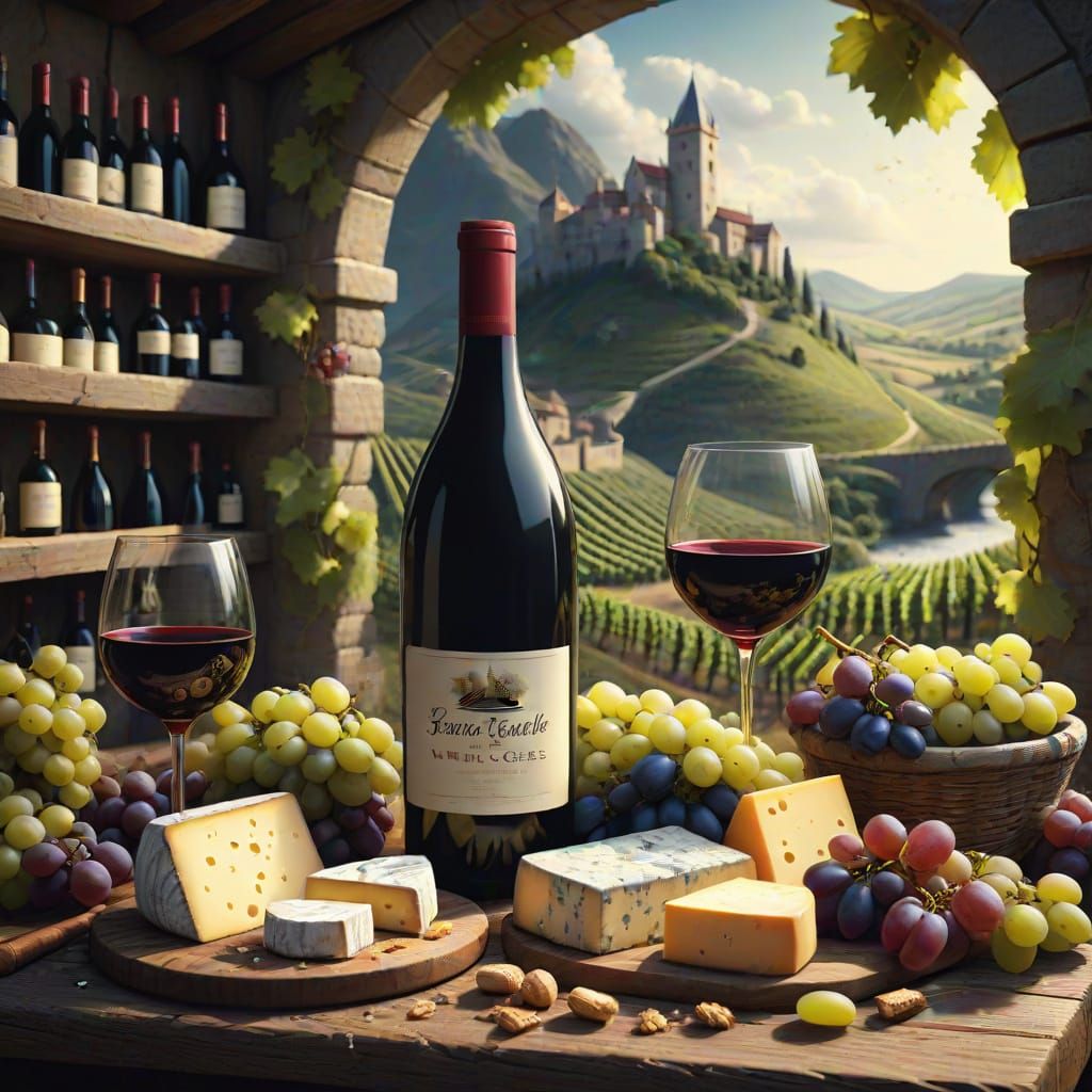 Wine and Cheese Day Fantasy Concept Art