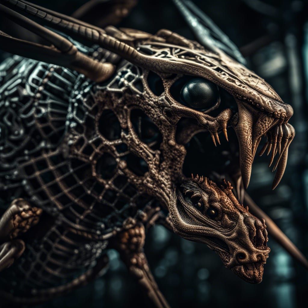 Hyperrealistic Insectoid Man Portrait