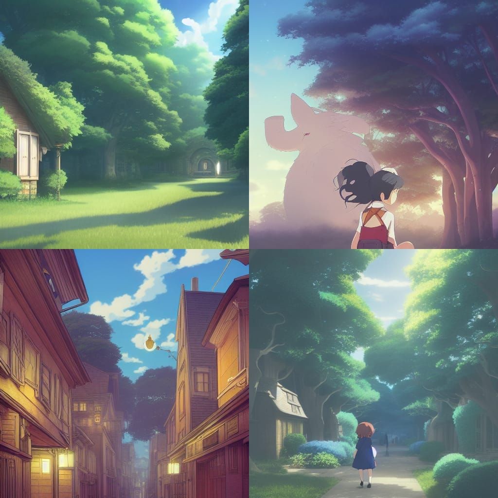 Oxford in Studio Ghibli Anime Style