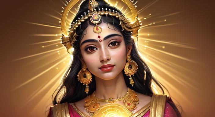 Maa Durga Portrait in Divine Realism Style
