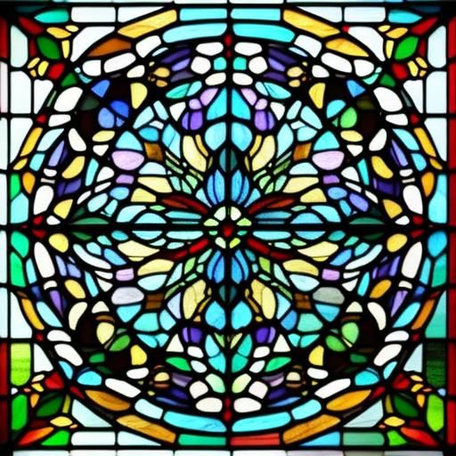 Floating Glass Castle in Art Deco Style