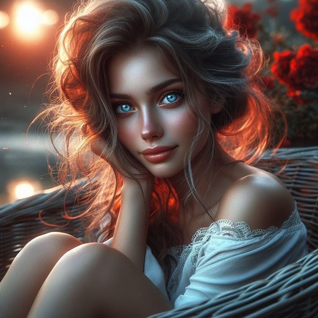 Portrait of a Beautiful Blonde Woman