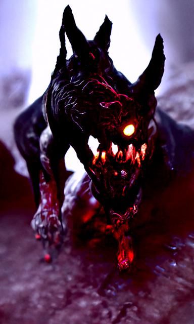 Infernal Hellhound in Unreal Engine Style
