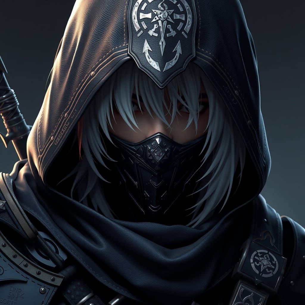 Mysterious Assassin in Medieval Fantasy Armor