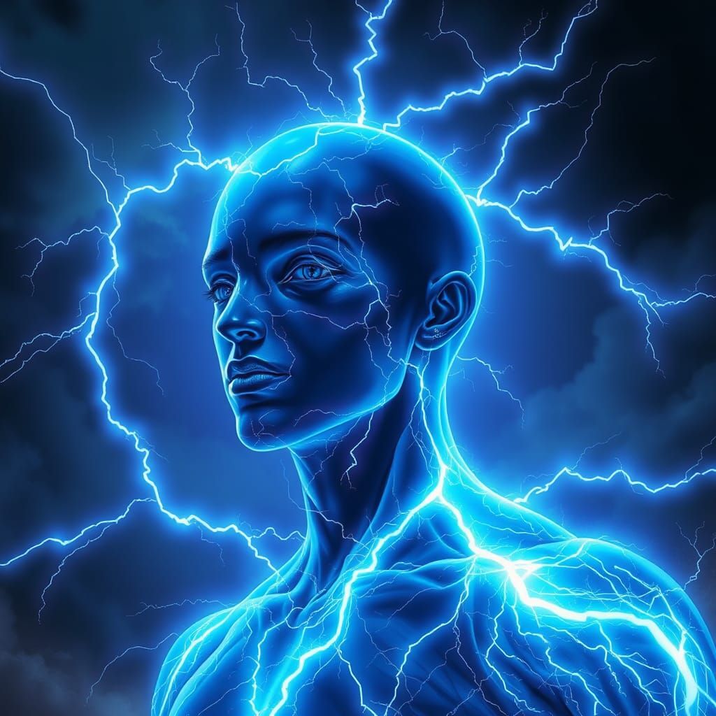 Luminous Figure Composed of Lightning