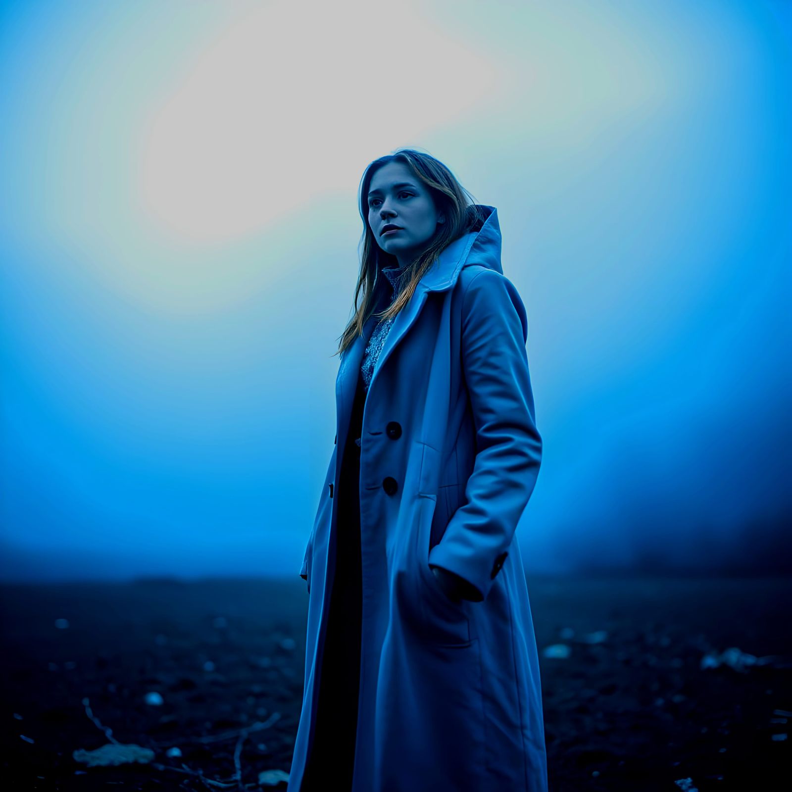 A Desolate Blue World in Hyperrealistic HDR