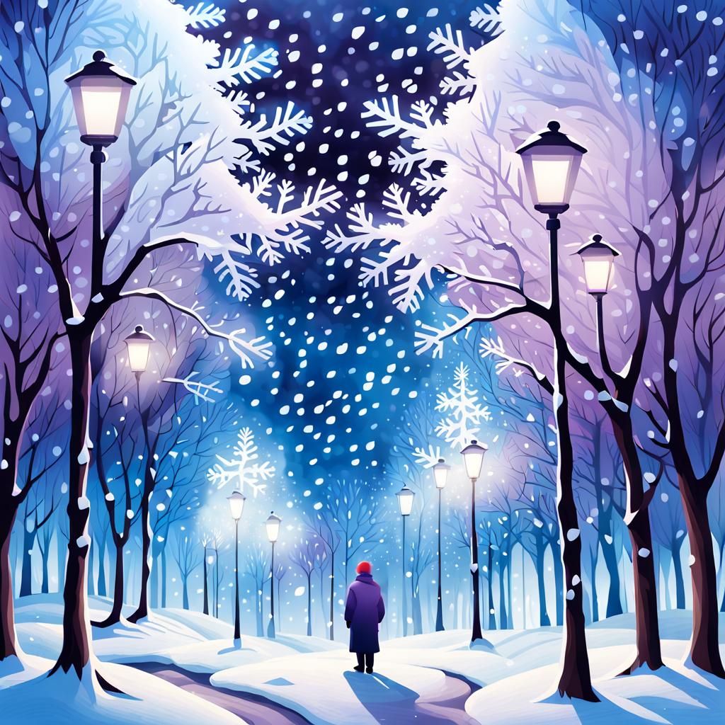 Enchanting Winter Landscape in Magical Realism