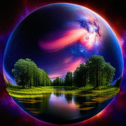 Vibrant Aurora Borealis Night Sky Reflection