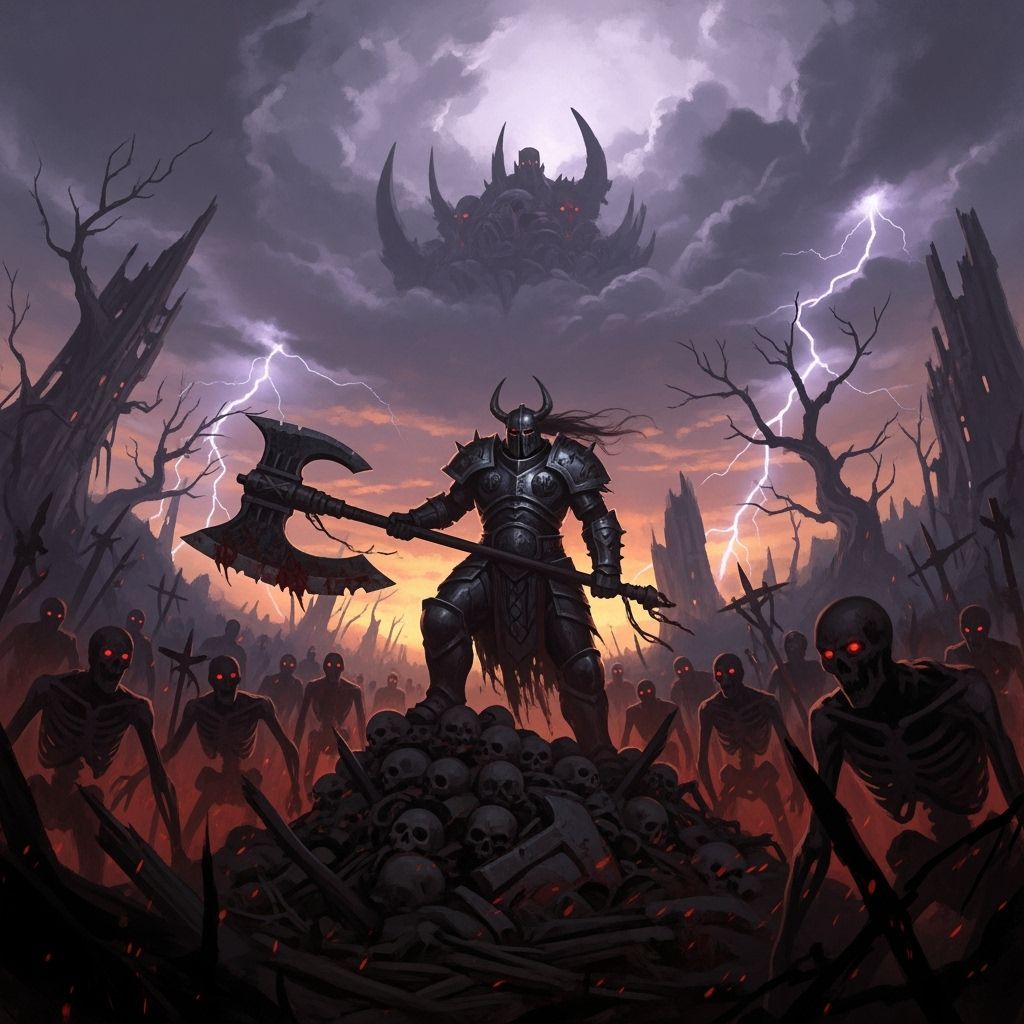 Grimdark Scene in Dark Fantasy Style