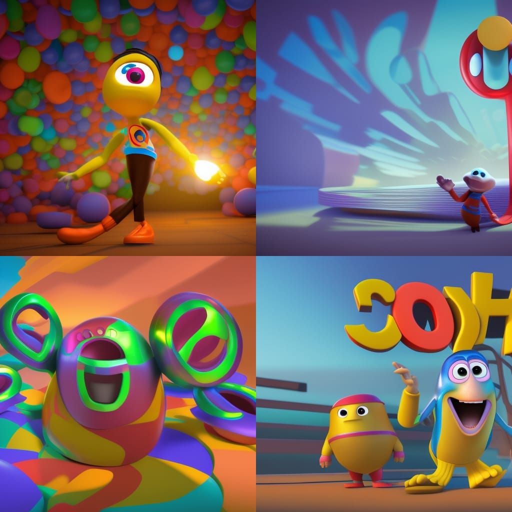 Google Logo as 3D Digital Art