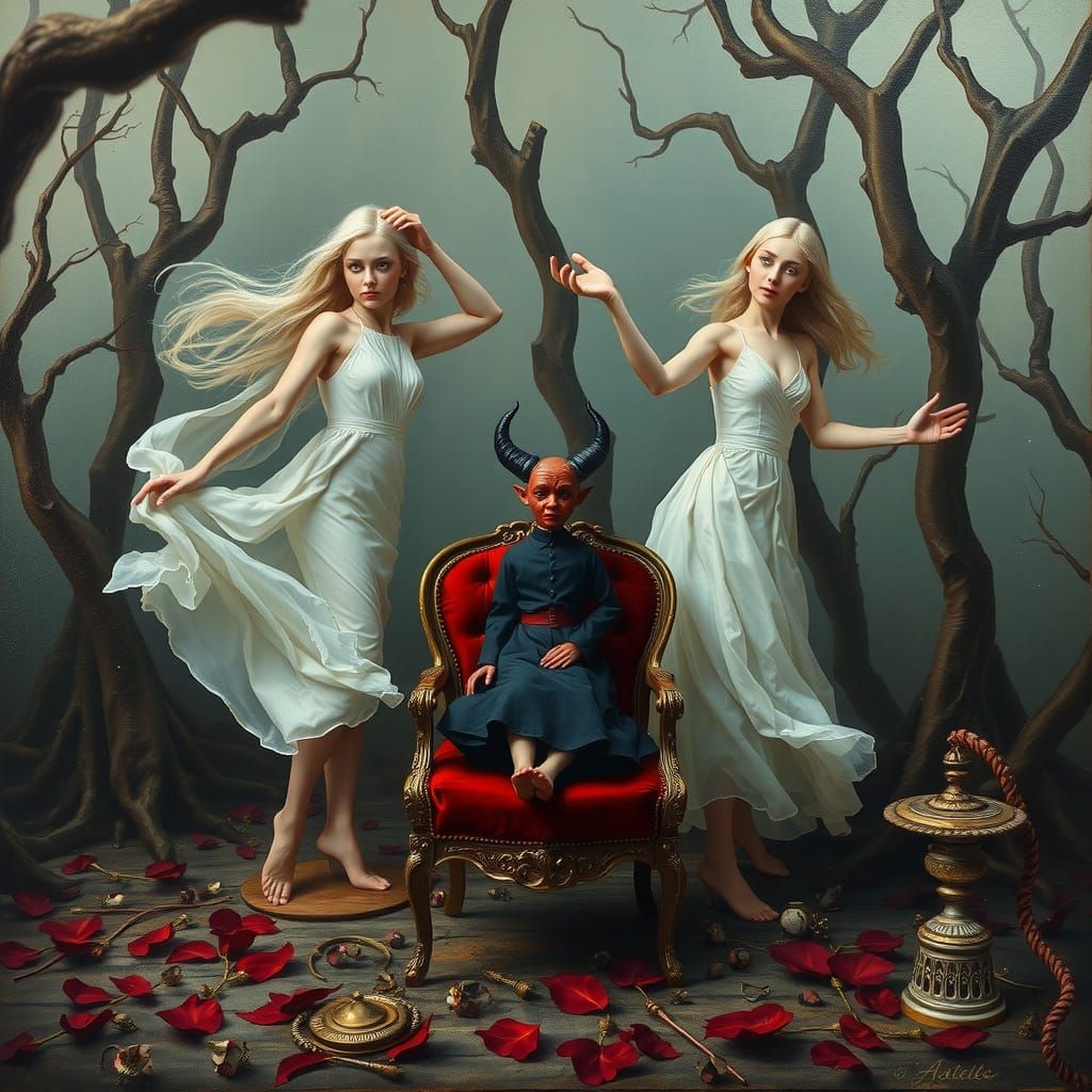 Ethereal Maidens Dance with Red Devil Doll