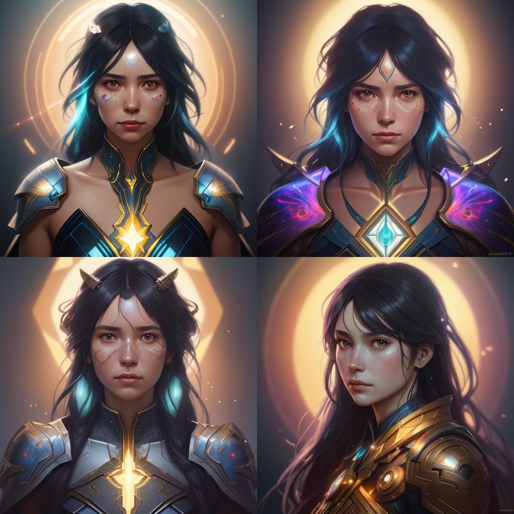Detailed Portrait of Starlady with Dynamic Lighting