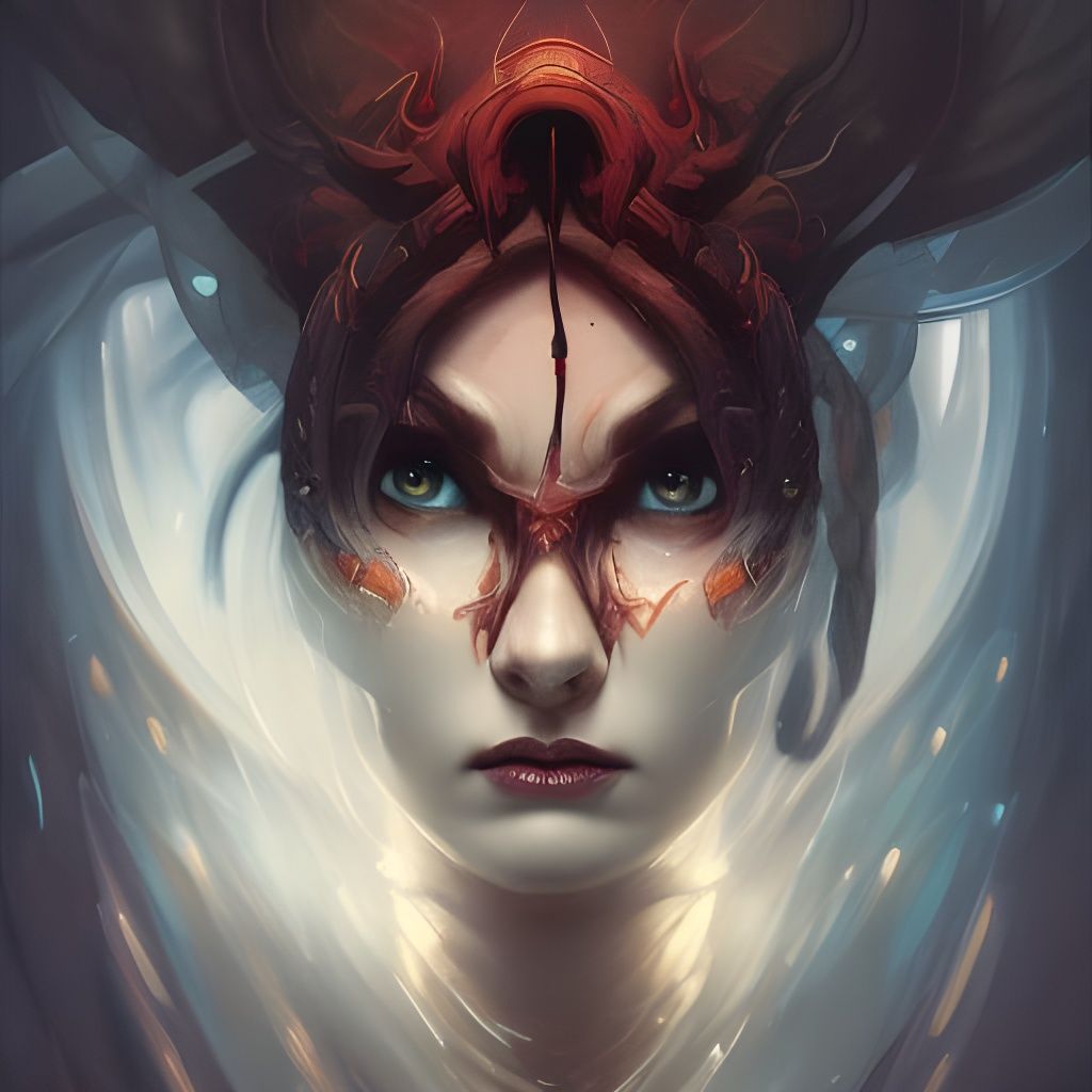 Eldritch Seal Demon Portrait in Hyperdetailed Style