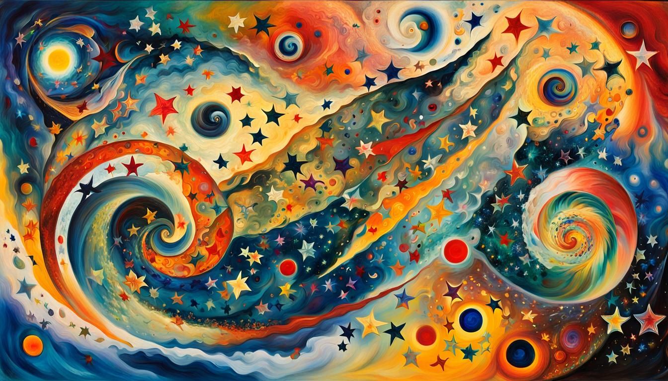 Iridescent Stars Formed from Cosmic Energy Whirlpools