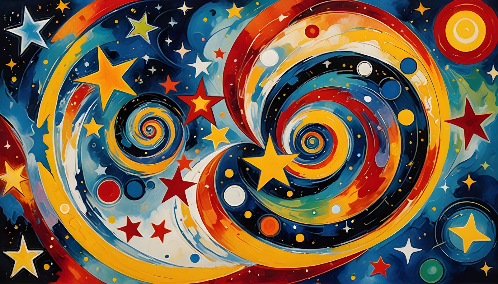 Celestial Whirlpools in Vibrant Opalescent Hues