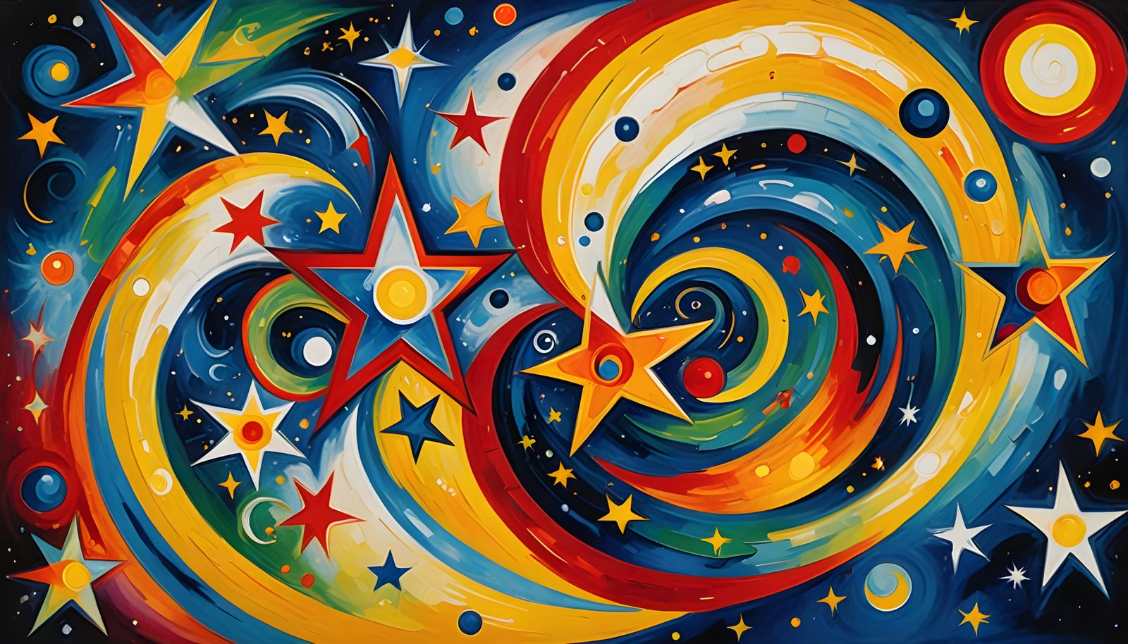 Whirly Wavy Stars in Cosmic Opalescent Swirl