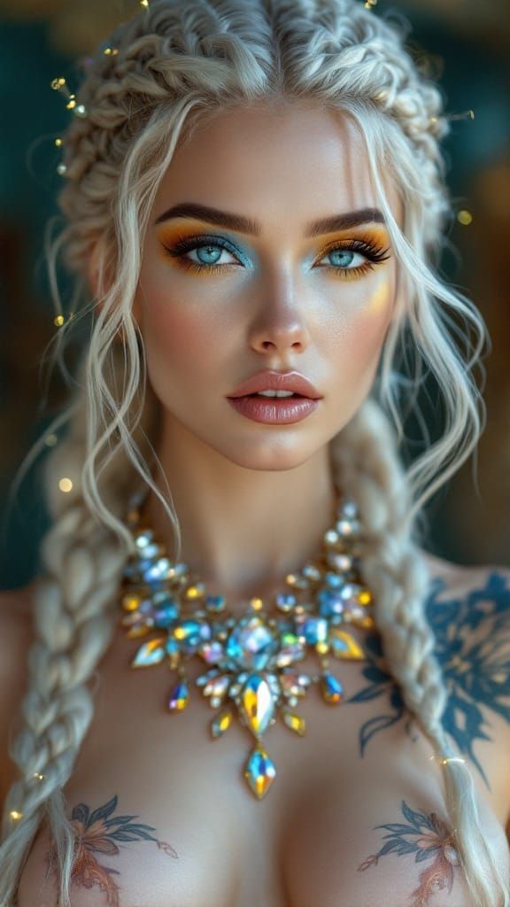 Ethereal Fantasy Heroine in Celestial Realism