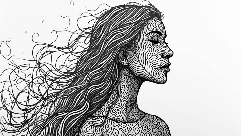 Intricate Macro Patterns in Zentangle Style