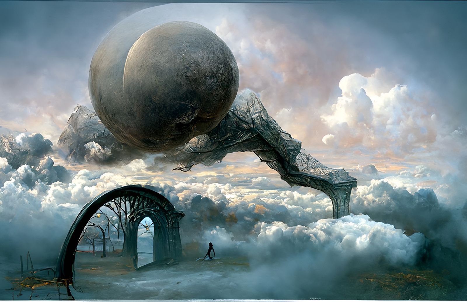 Surreal World Walker on Arch, 3D Shading