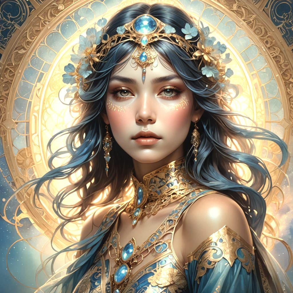 Eternal Being Portrait in Hyperdetailed Style