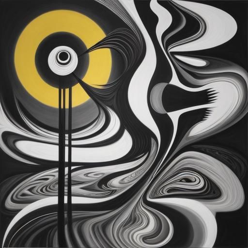 Abstract Surrealism in Black and White