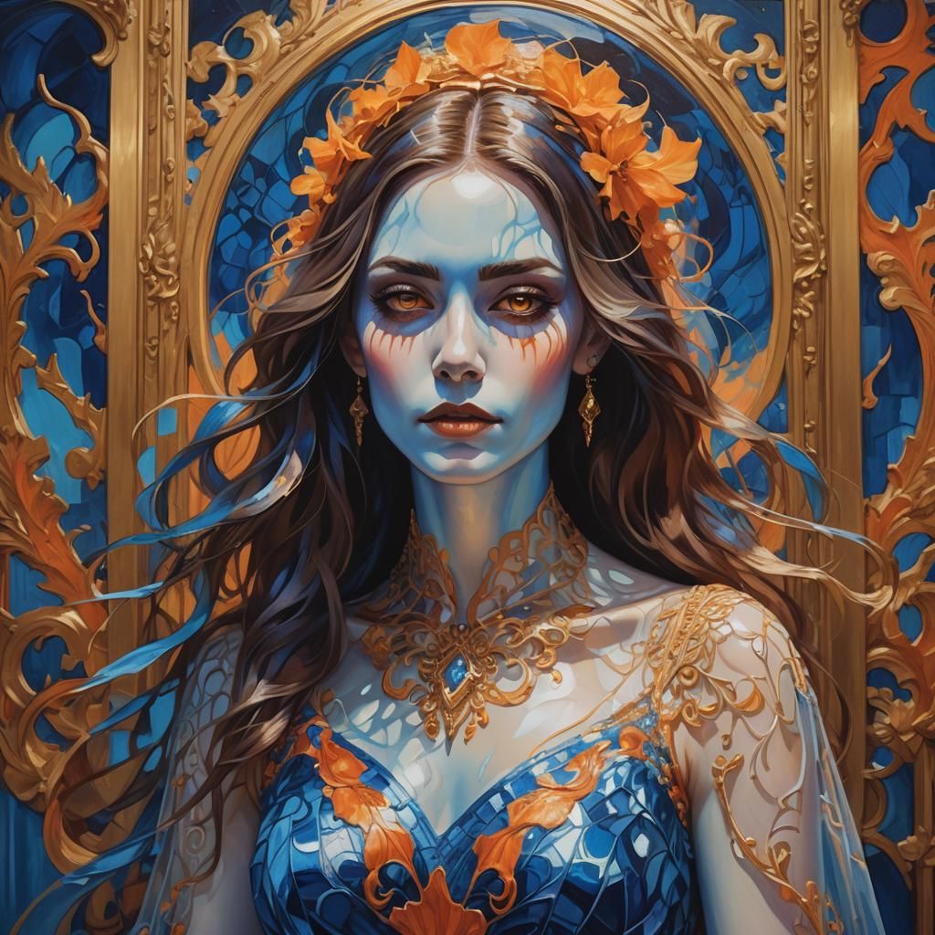 Ghost Portrait in Fauvist Expressionism Style