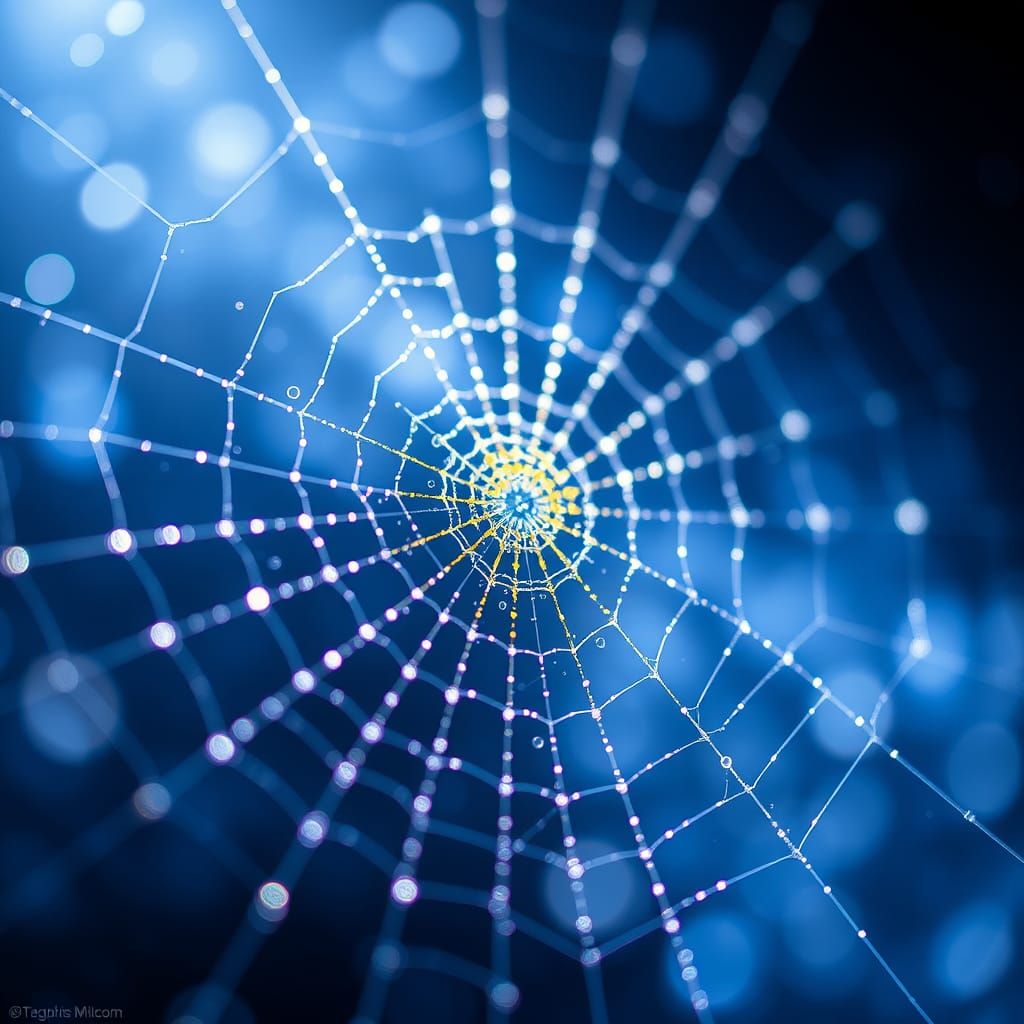 Iridescent Spiderweb with Glitter and Starshine