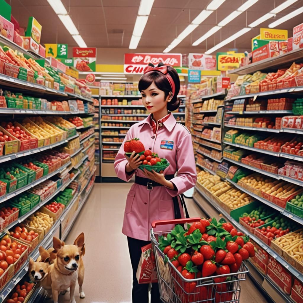 Lady Bonanza Buys Strawberry Chihuahua in AI Supermarket