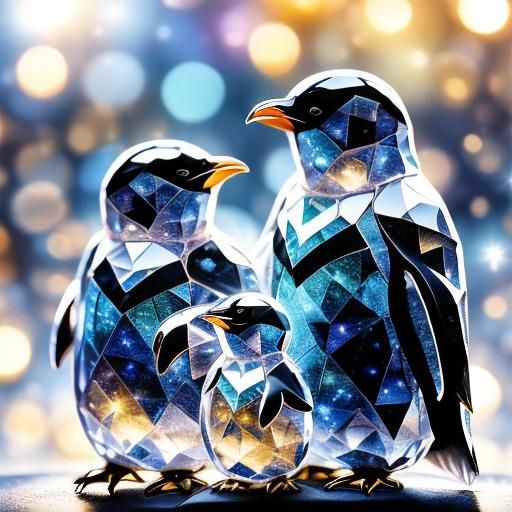 Glass Penguin Figurines: A Crystal Fantasy