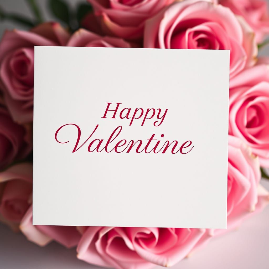 Minimalist Valentine Card with Elegant Typography