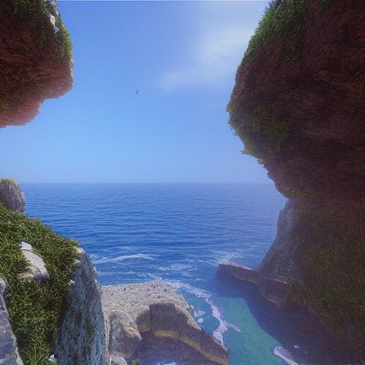 Photorealistic Cliff Overlooking the Sea in 8K
